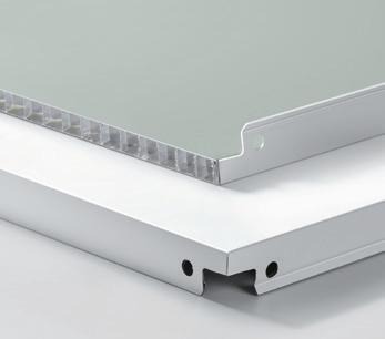 Seamless aluminium honeycomb ceiling panel system