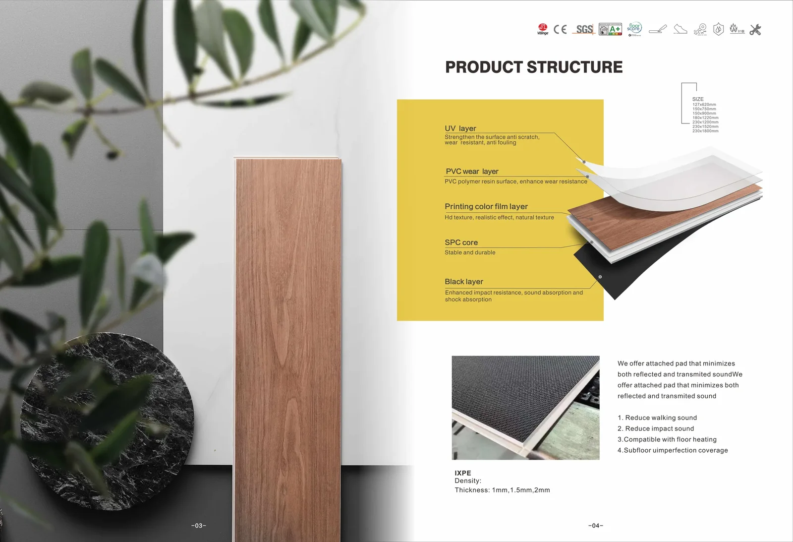 SPC flooring application