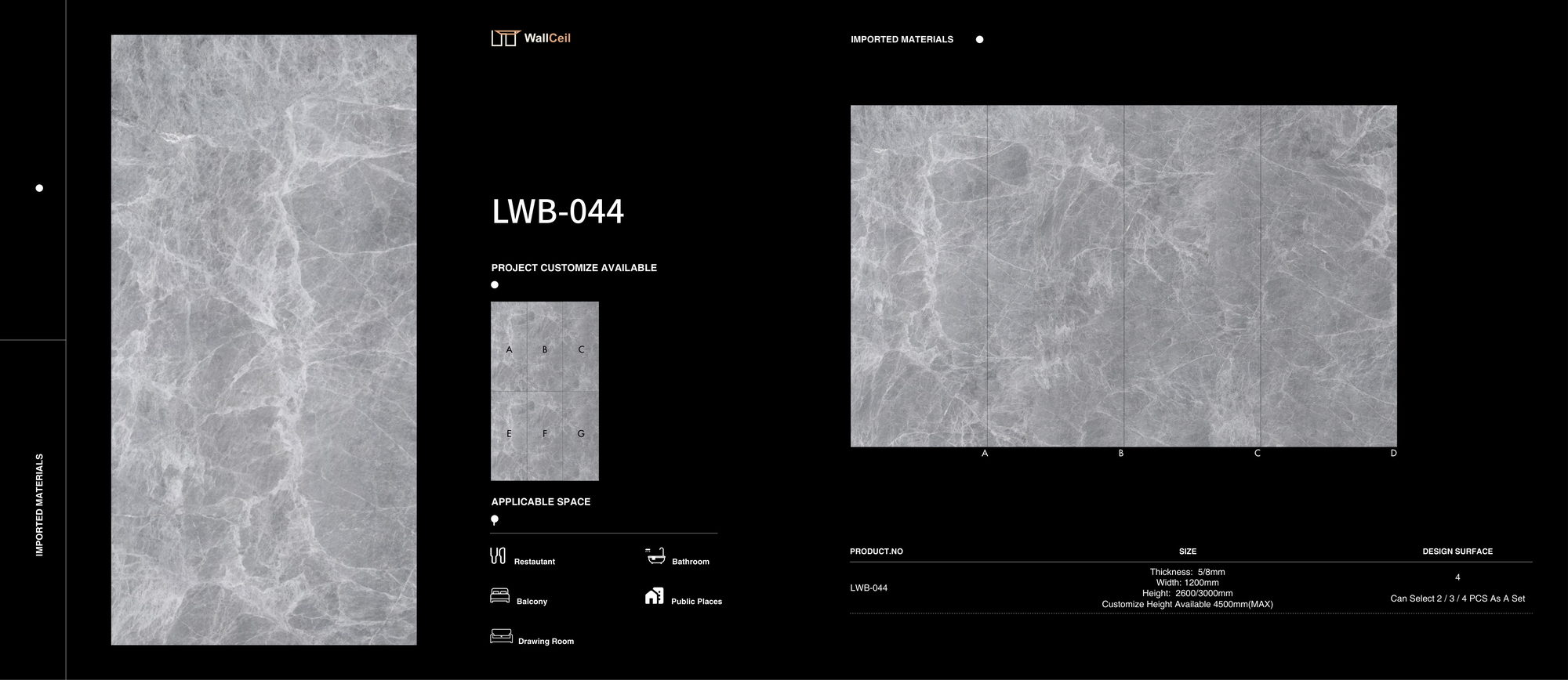 BOOK-MATCHED MARBLE-LOOK PANELS product information image 44