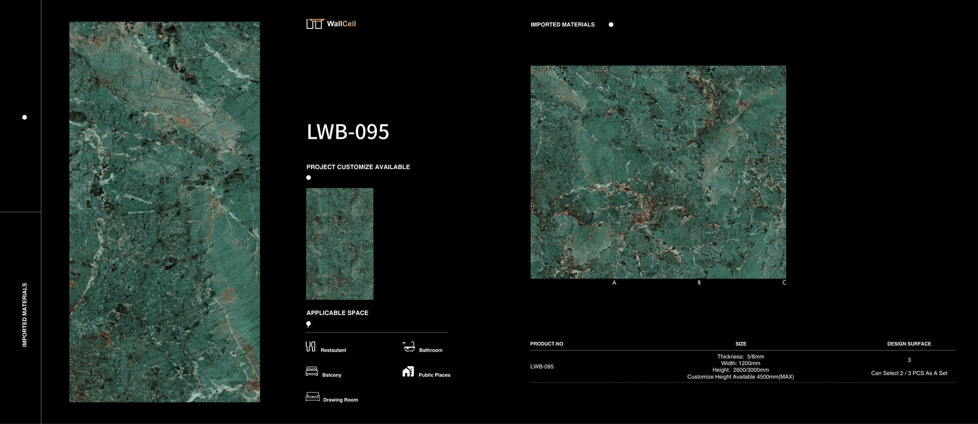 BOOK-MATCHED MARBLE-LOOK PANELS product information image 95
